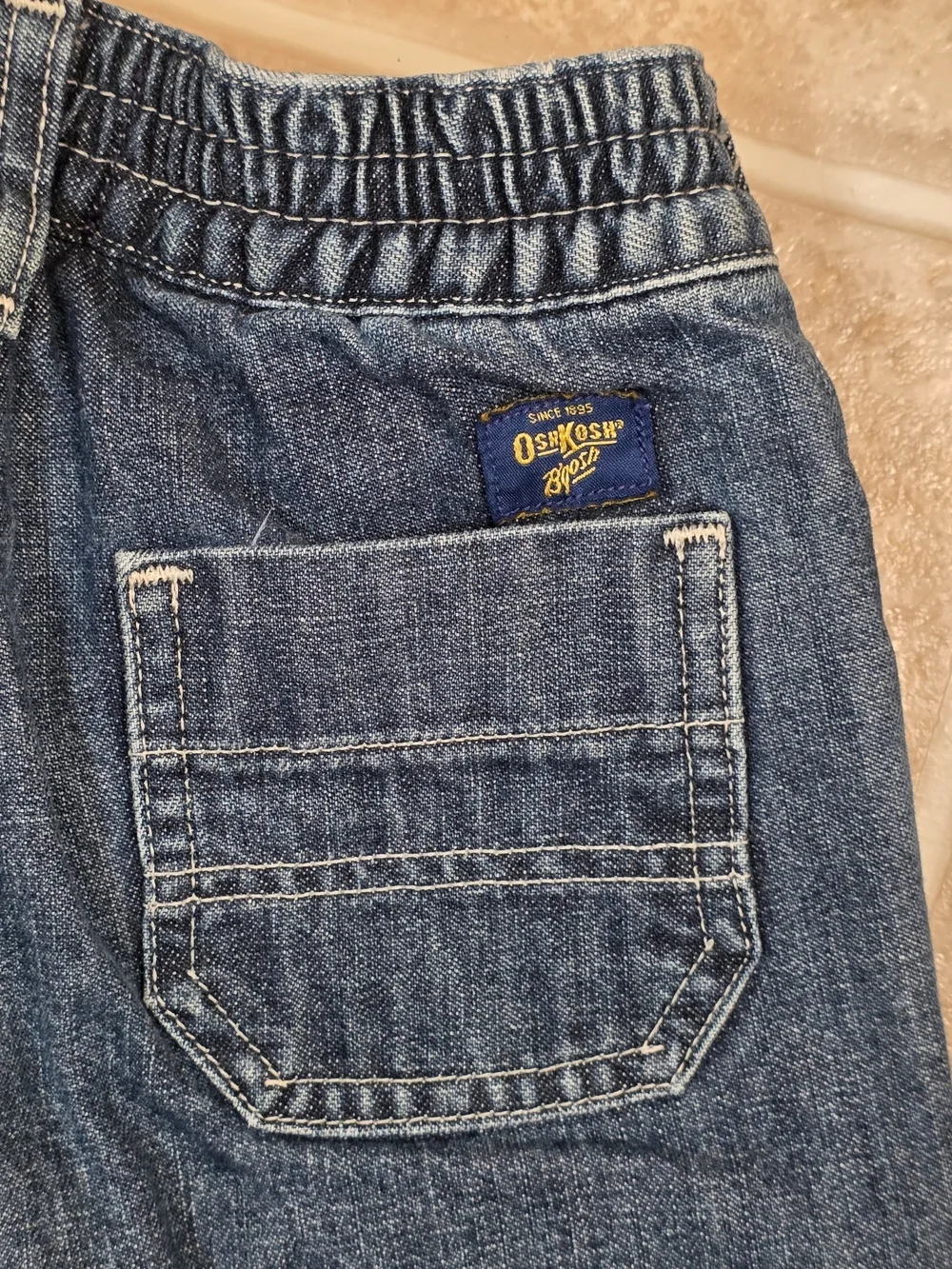 OshKosh B’gosh 2T Carpenter Jeans Elastic Waist Cargo Denim
